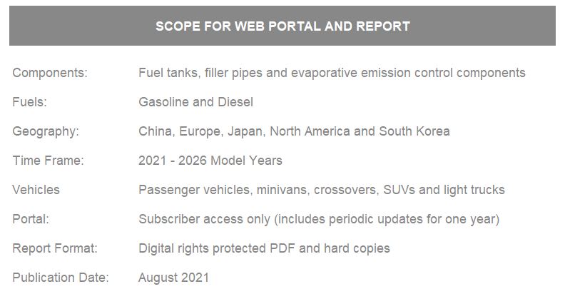 Scope for web portal and report